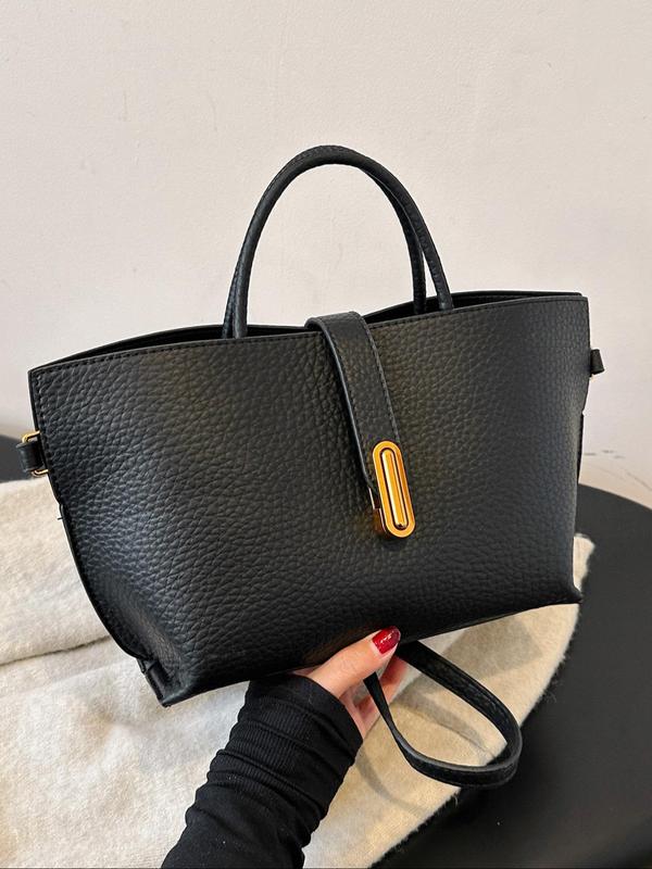 Women's Elegant Solid Color Handbag, Fashionable Crossbody Bag for Daily Used, Casual Trendy Versatile High-quality Daily Commuting Bag