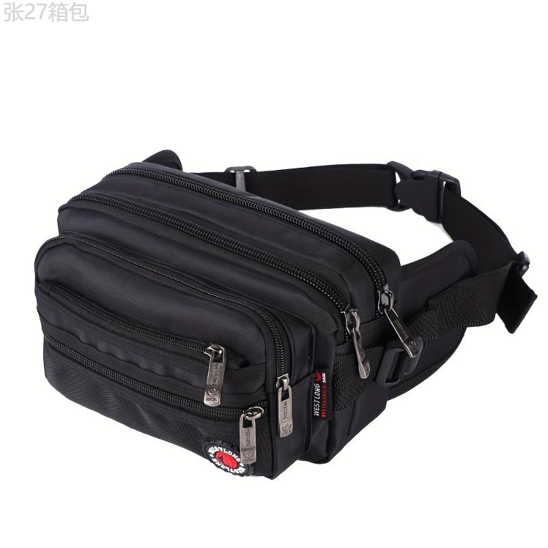 1pc Durable Waterproof Men's Multifunctional Waist Bag, Large Capacity Casual Outdoor Sports Chest Fanny Pack