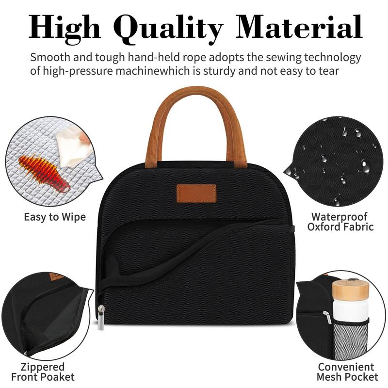 Lunch Bag Women, Lunch Box Lunch Bag for Women Adult Men, Small Leakproof Cute Lunch Tote Large Capacity Reusable Insulated Cooler Lunch Container for Work Office Picnic Travel