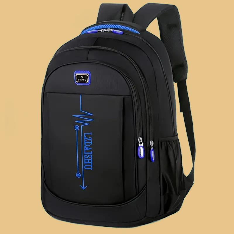 Fast shipping，Waterproof Nylon Backpack for Students & Business - Large Capacity, Durable Oxford Cloth, Laptop Compartment, Casual Travel Daypack with Practical Pockets