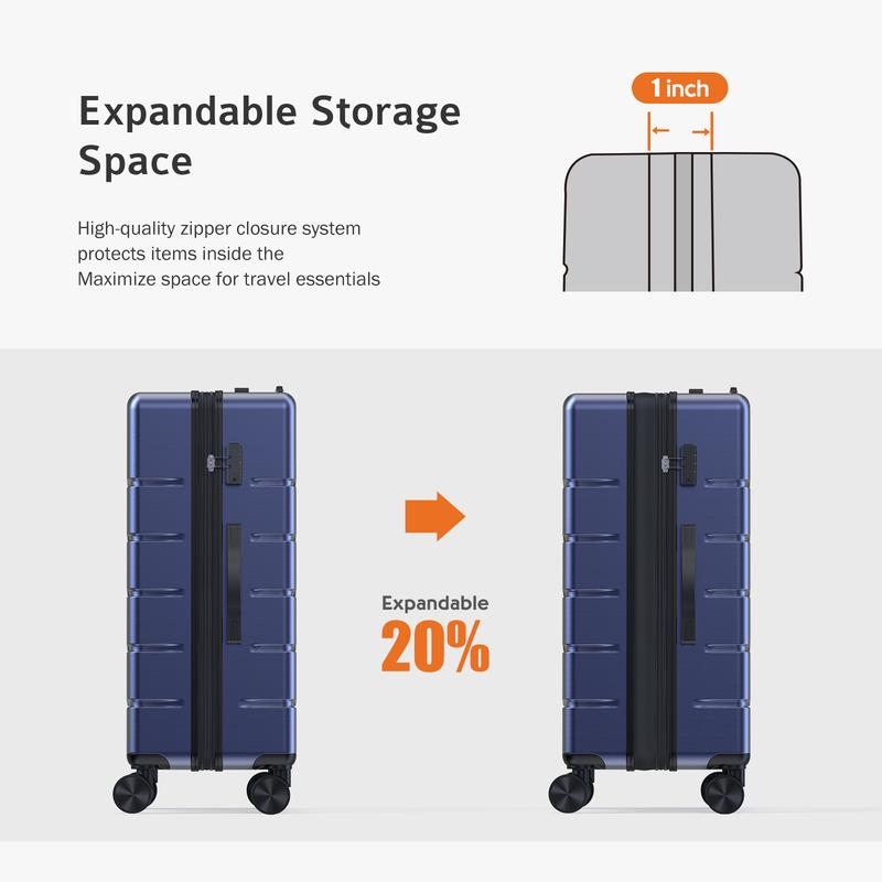 Sweet Furniture F Hardside Expandable Luggage,20 inch Carry on Lightweight Suitcase with Spinner Wheels,TSA Lock,Telescopic Handle and ABS Durable Material