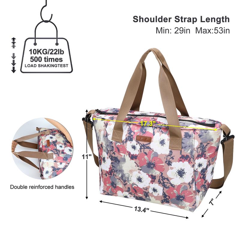 MIER Fashion&Insulated Lunch Bag,With Shoulder Strap Leakproof Cooler Tote Bag,Office,College,Outing,Picnics,Beach,Camping And Traveling