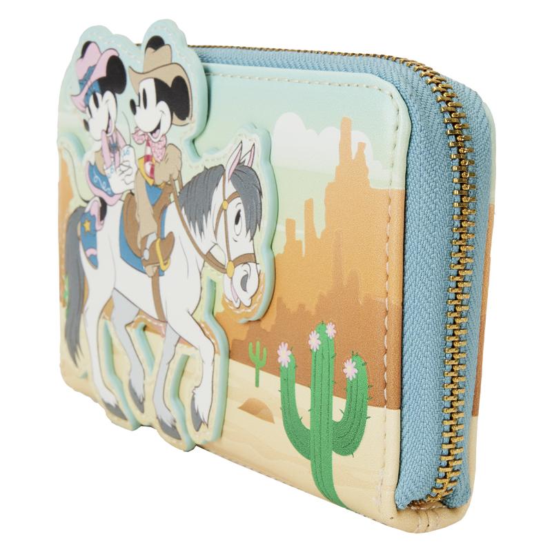 Western Mickey & Minnie Zip Around Wallet