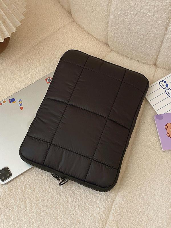 Solid Color Quilted Design Laptop Bag, Portable Shockproof Laptop Case, Fashionable Laptop Bag for Ipad Macbook Air Macbook