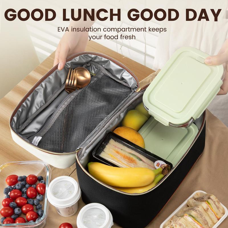 LOVEVOOK Christmas Insulated Lunch Box, Large Capacity Waterproof Lunch Tote with Adjustable Shoulder Strap, Perfect for Office, Picnics, and College, Gift for Christmas