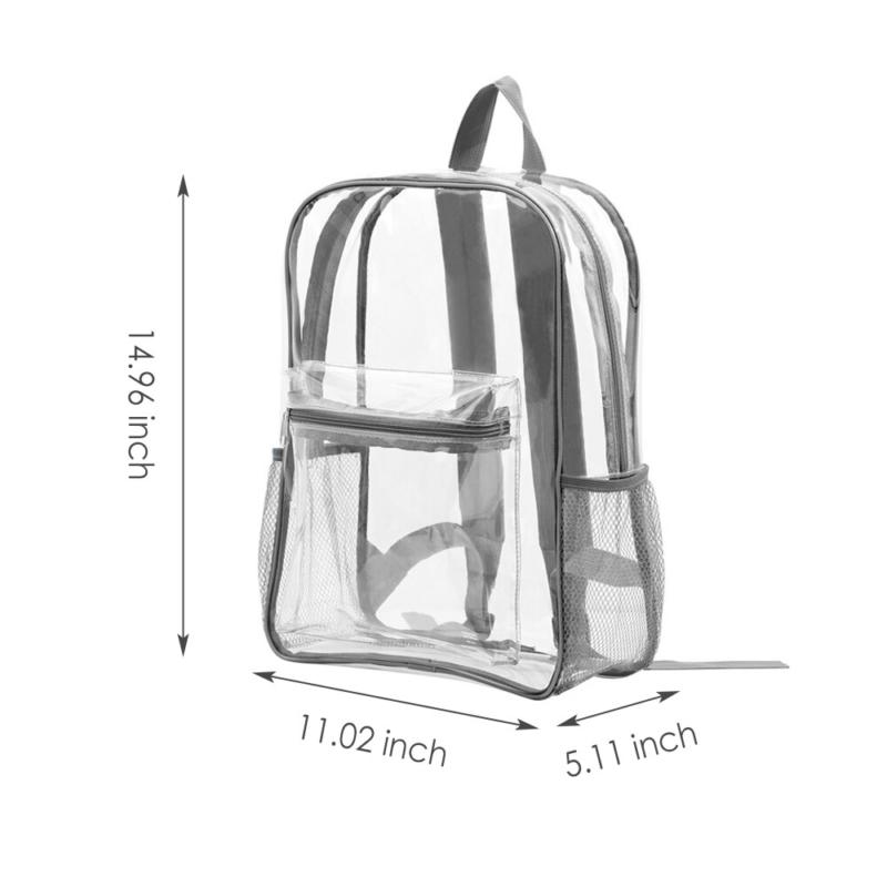 Waterproof transparent backpack PVC large capacity storage bag student school bag