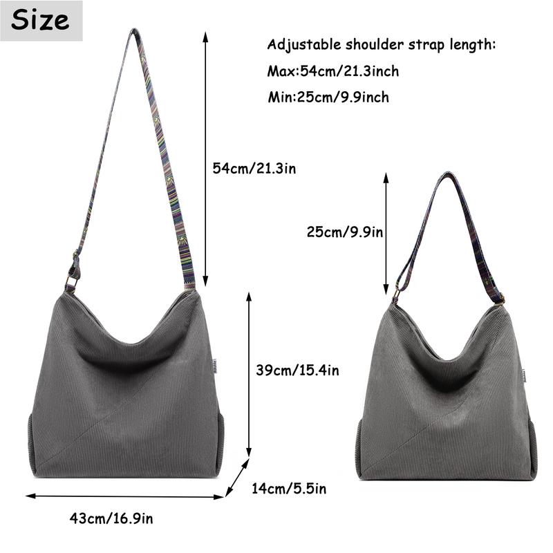 Makukke Tote Bag Women Summer 2024 Fashion Bag Large Crossbody Bag Stylish Handbag for Women Corduroy Hobo Bag Fashion shoulder Bag Purse