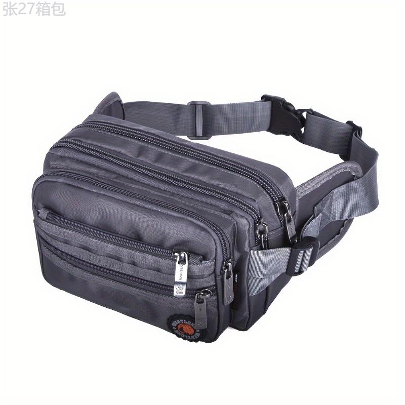 1pc Durable Waterproof Men's Multifunctional Waist Bag, Large Capacity Casual Outdoor Sports Chest Fanny Pack