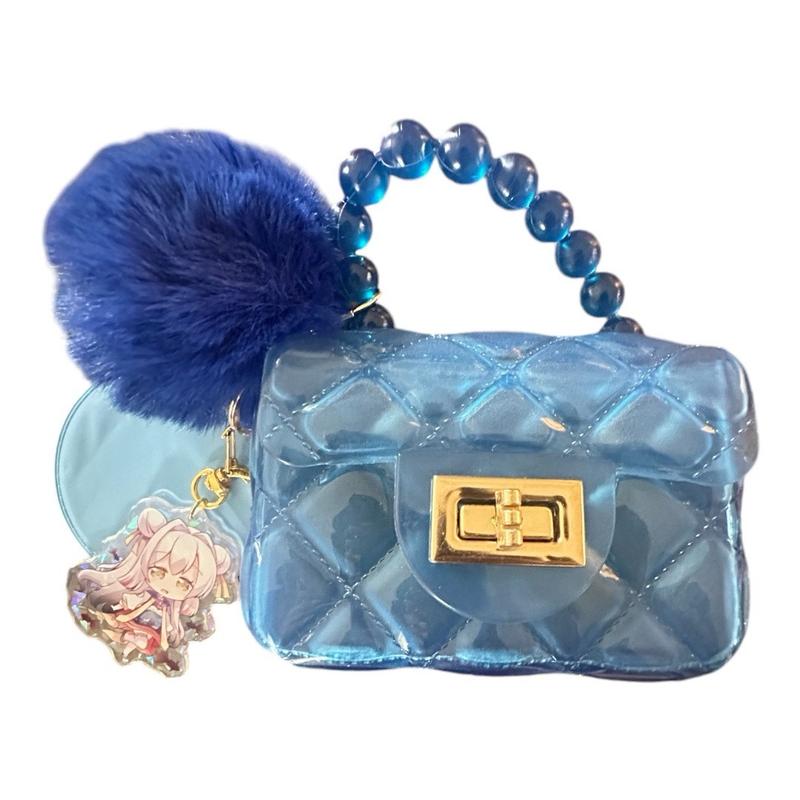 Cute Jelly Purses with Mirror and Anime Charm for Women - Perfect for Any Occasion, Lightweight and Trendy fashion  handbag cross body