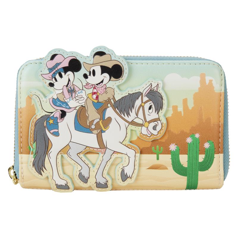 Western Mickey & Minnie Zip Around Wallet