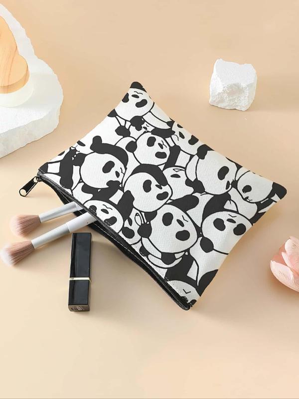 Panda Pattern Makeup Bag, Multi-functional Storage Bag, Travel Makeup Bag, Casual Fashion Makeup Bag for Women & Girls