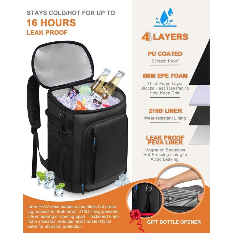 36 45 Cans Cooler Backpack Insulated  for Women Men Lunch Backpack Coolers Leak Proof Soft Cooler Bags