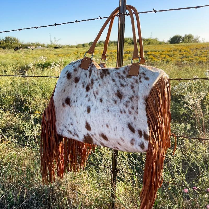 Western Weekender Duffle Bag - Cowhide Leather