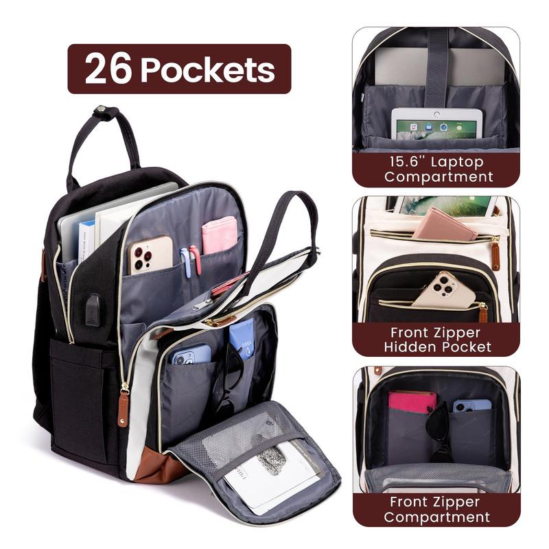 LOVEVOOK Black Friday  Laptop Backpack for Women with Charging Port and Anti-Theft Pocket - College, Travel, Work, Business, Teacher Computer Bag