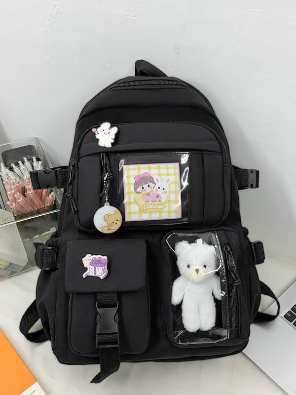 Large Capacity Backpack with Random Shipment of Cards and Medals,  Cute School Bag for Student, Casual Trendy Versatile High-quality Daily Commuting Bag