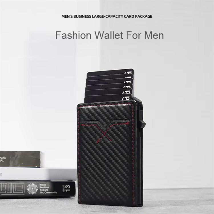 Wallet for Men - with Money Clip Slim Leather Slots Credit Card Holder RFID Blocking Bifold Minimalist Wallet With 1 ID Window