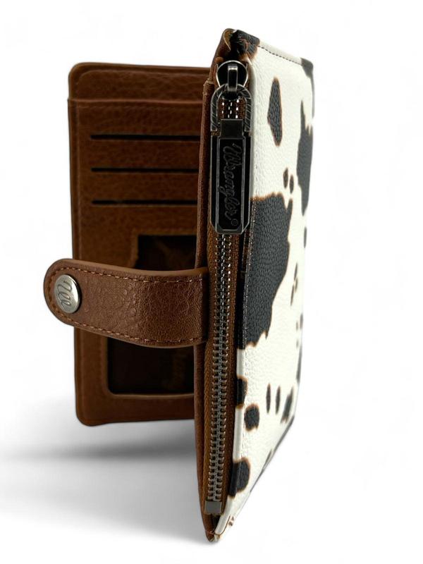 Wrangler Cow Print Snap Closure Wallet