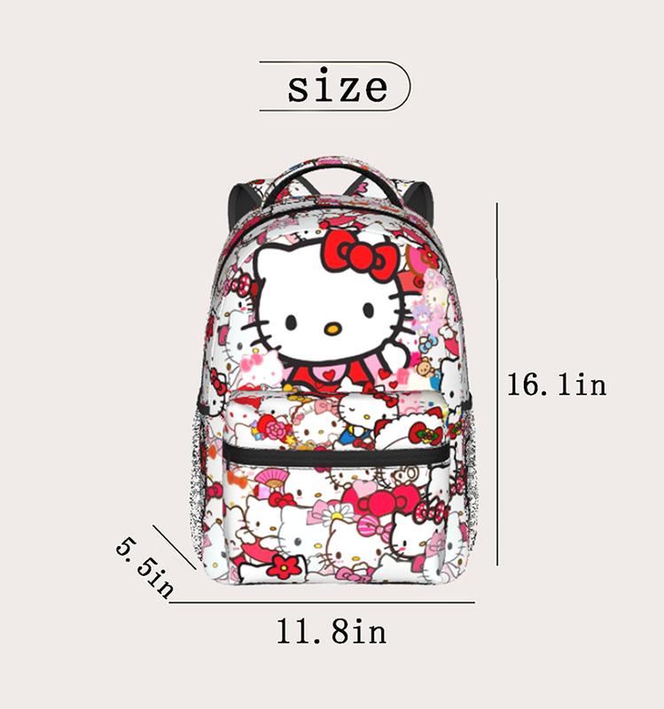 Hello Kitty Backpack 3d Printed Cartoon Backpacks Travel Daypacks