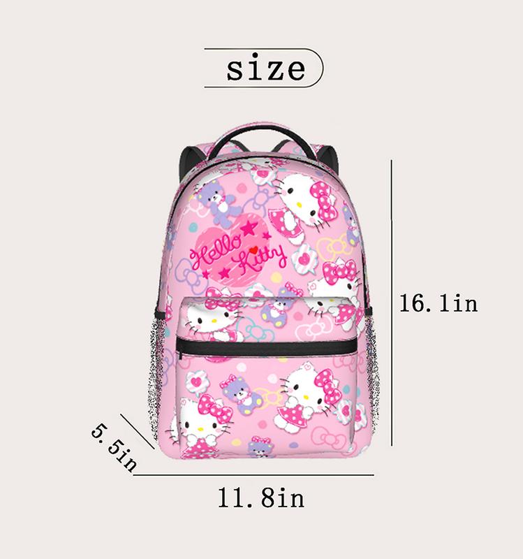 Hello Kitty Backpack 3d Printed Cartoon Backpacks Travel Daypacks