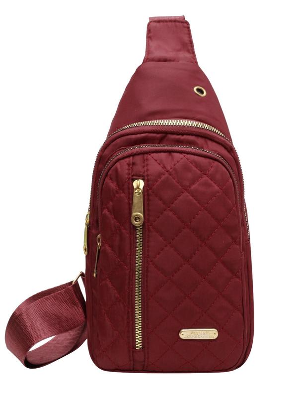 2024 Summer New Fashion Rhombus Quilted Fanny Pack, Casual Nylon Belt Bag for Women, Versatile Work Bag, Zipper Crossbody Bag, Matching Sling Bag for Girl