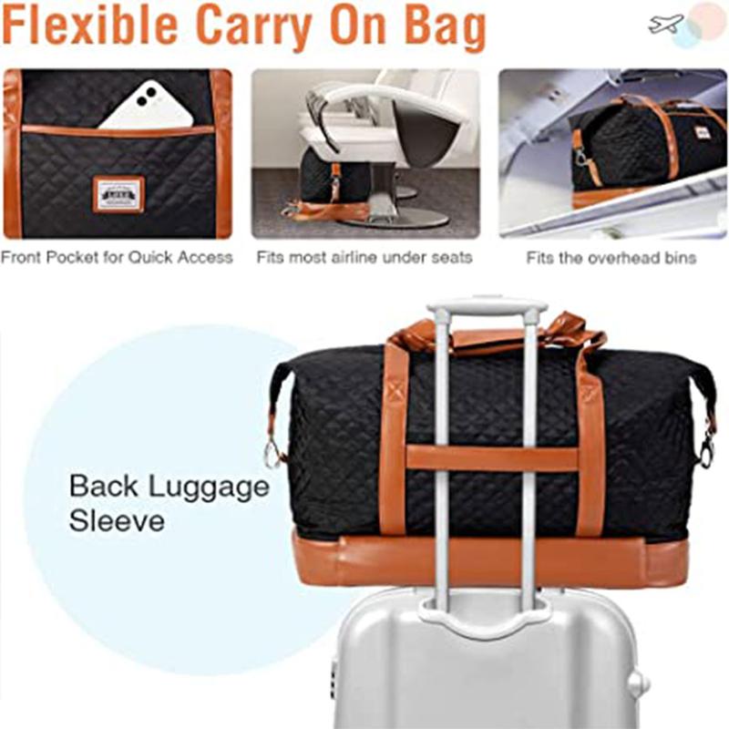 Travel Duffle Bag, Weekender Bags for Women Carry On Travel Bag Overnight Bag with Shoe Compartment Toiletry Bag,Large Capacity Crossbody Bag Lekesky traveling  bag