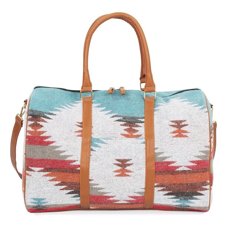 Aztec Duffel - Perfect for Travel and Sports pink multi-function