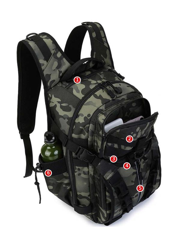 Camo Pattern Backpack, Durable Fashionable Backpack, Outdoor Adventure Backpack, Hiking & Climbing Backpack, Fashionable Travel Backpack