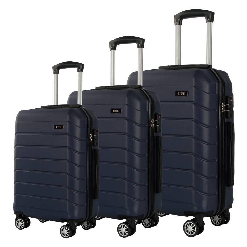 UUH 3pcs 4pcs Luggage Set,Durable ABS Hard Shell with TSA Lock and Spinner Wheels, Family Travel Essentials.