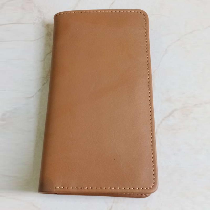 Men's Multi-Pocket Card Holder Wallet with Card Slots in Light Brown and Dark Brown pure Leather