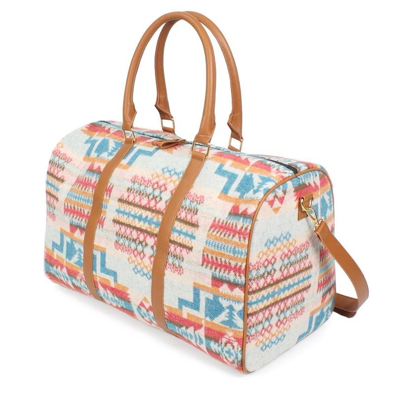 Aztec Duffel - Perfect for Travel and Sports pink multi-function