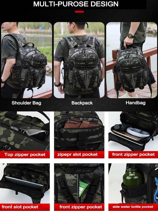 Camo Pattern Backpack, Durable Fashionable Backpack, Outdoor Adventure Backpack, Hiking & Climbing Backpack, Fashionable Travel Backpack