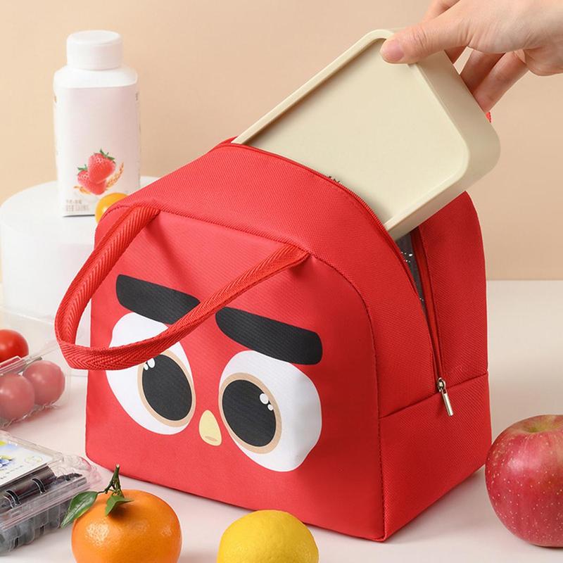 Cartoon Animal Design Bento Bag, 1 Count Portable Insulated Lunch Bag, Lunch Box Bag for Students & Office Workers, Kitchen Utensils & Gadgets