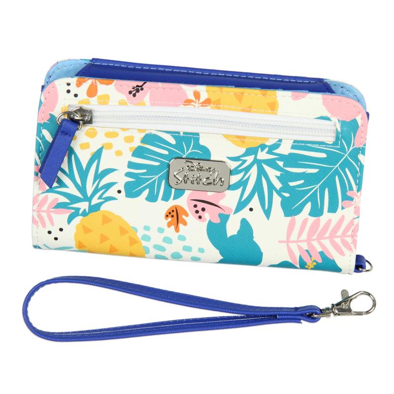 Disney Lilo & Stitch Tropical Design Snap-Closure Wristlet Wallet w  Tech Pocket and Wrist Strap