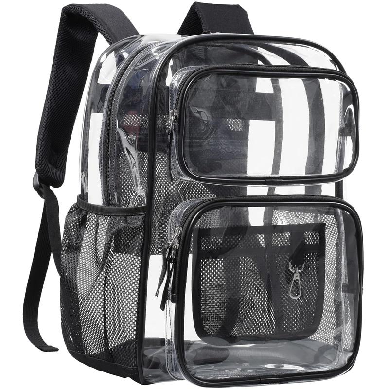 Heavy Duty Clear Backpack, Clear Backpacks for School Bookbag ,Casual Daypack Backpack, See Through Bag for Student College Work Travel Security