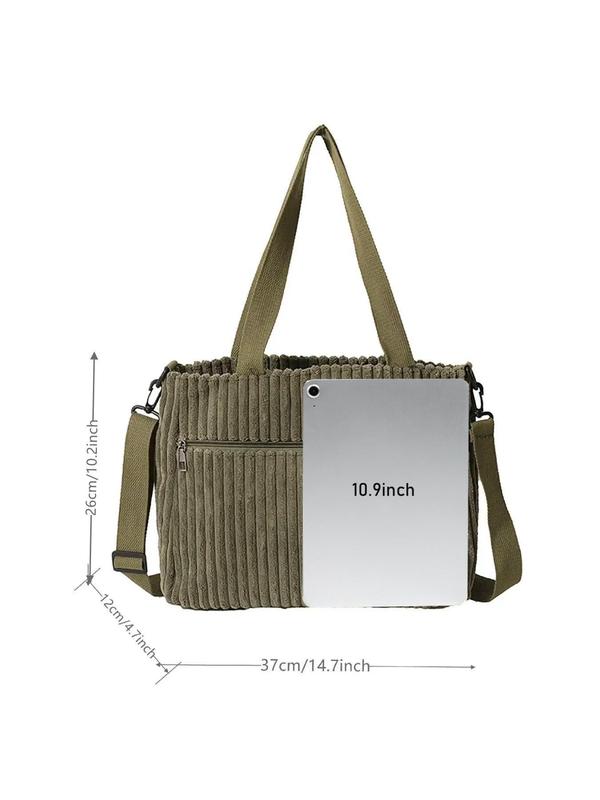 Summer 2024 New Arrival Women's Preppy Minimalist Tote Bag As Gift, Trendy Large Capacity Shoulder Bag, All-match Shoulder Bag for Daily & School Use, Clean Girl Commuter Bag for Teen Student