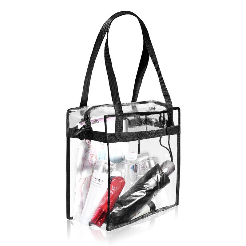 Clear bags Stadium Approved Clear Tote Bag with Zipper Closure Crossbody Messenger Shoulder Bag with Adjustable Strap tote bag