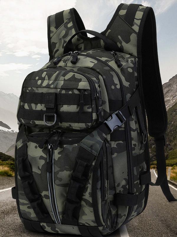 Camo Pattern Backpack, Durable Fashionable Backpack, Outdoor Adventure Backpack, Hiking & Climbing Backpack, Fashionable Travel Backpack