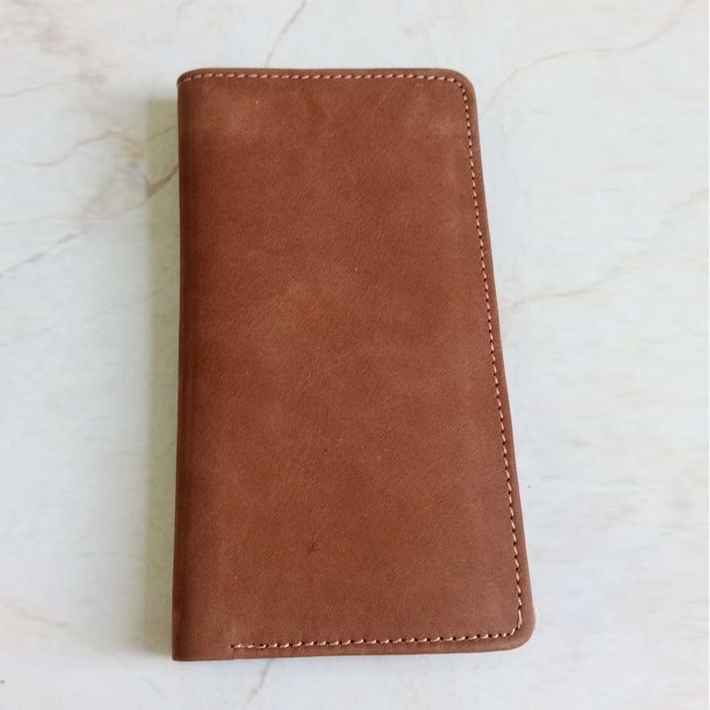 Men's Multi-Pocket Card Holder Wallet with Card Slots in Light Brown and Dark Brown pure Leather