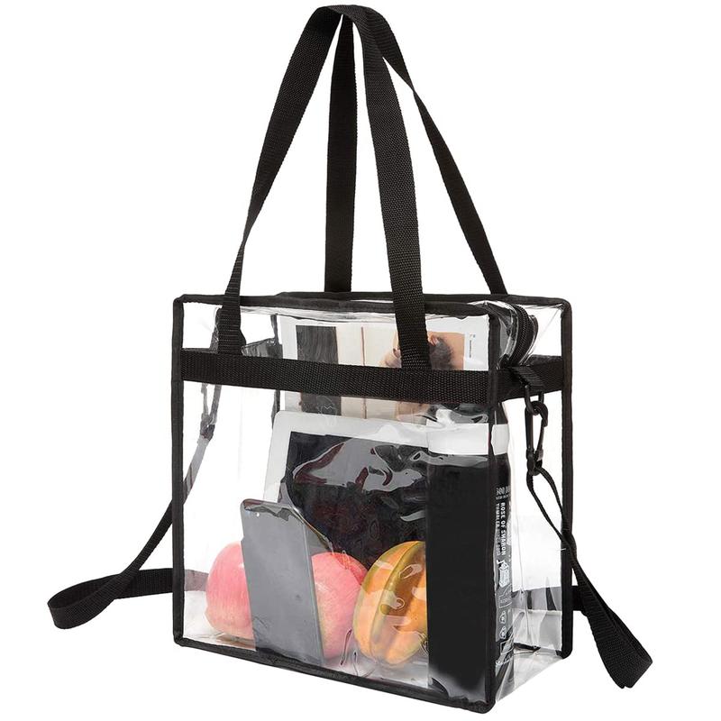 Clear bags Stadium Approved Clear Tote Bag with Zipper Closure Crossbody Messenger Shoulder Bag with Adjustable Strap tote bag