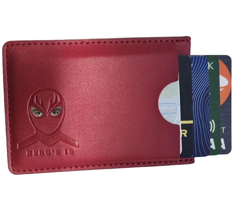 Bat ID Wallet - Leather wallet with a superhero mask like Spiderman