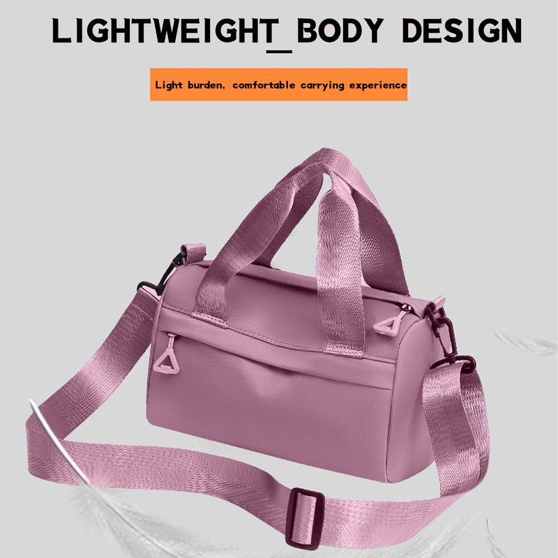 2024 Small Mini Gym Bag, Solid Color Gym Bag, Multi-Purpose Bag for Weekend, Canvas Plain Casual Crossbody,  Portable Sports Bag,  Running, Pink, Great Gift for Friends