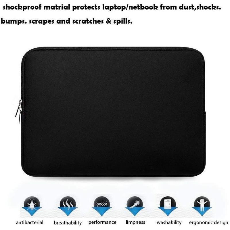 Laptop Sleeve case, 15.6 inch, resistant neoprene notebook computer pocket case tablet briefcase carrying bag compatible Asus Dell Fujitsu hp Sony Toshiba Acer