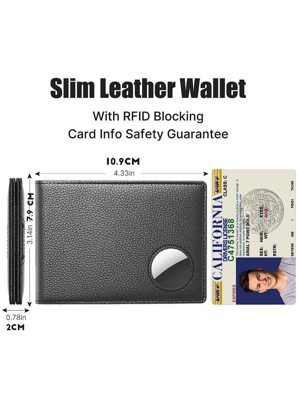 Men's 2024 New Stylish Simple Plain Pu Leather Card Holder, Multiple Card Slots, Casual Plain Bifold Wallet for Daily Use, Trendy Versatile High-quality Daily Wallet for Men