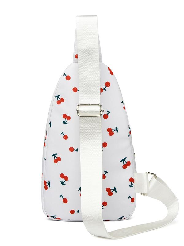 Creative Fruit Pattern Fanny Pack, Casual Zipper Chest Bag for Women, Fashionable Fanny Pack for Travel & Beach