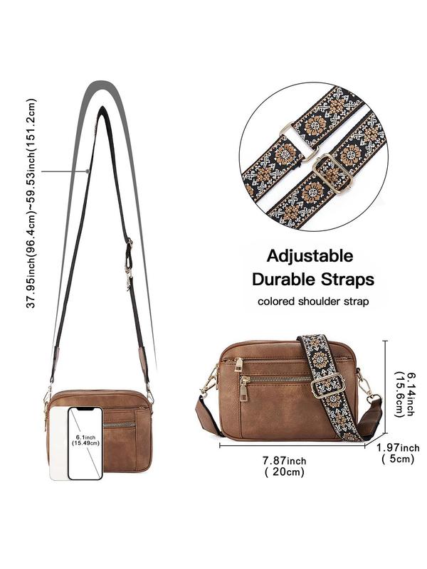 Women's Fashionable Ethnic Pattern Strap Crossbody Bag, Casual Versatile Shoulder Bag for Daily Used, Trendy All-match Commuter Bag