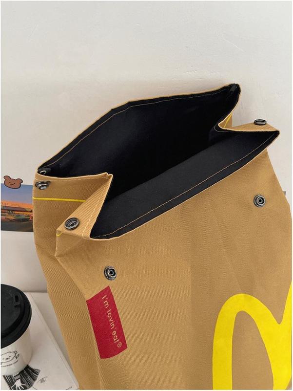 Casual Large School Bag  McDonald's Backpack Lightweight Travel Knapsack for Men Women