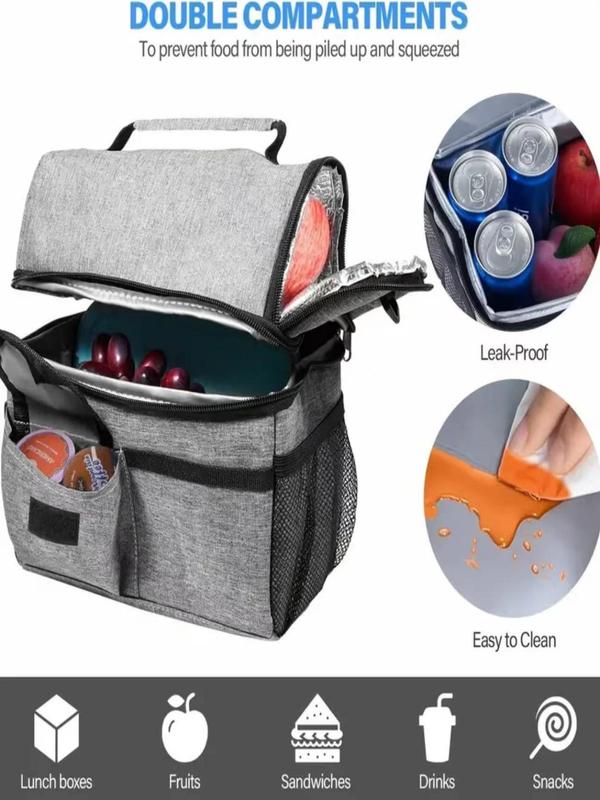 Large Capacity Lunch Bag,  Insulated Lunch Bag with Handle, Portable Lunch Bag For Work, School, Travel, Picnic