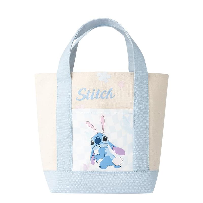 Disney Lunch Bag For Women And Girl Tote Bag Picnic Bag Blue And Pink Large Capacity Lunch Box Storage Bag for Office School Travel Outdoor Camping