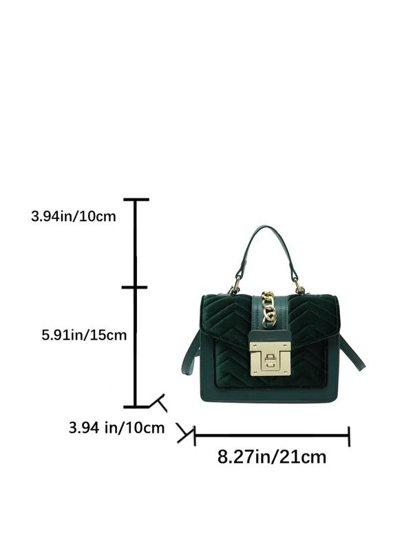 Women's Fashion Classic Colorblock Quilted Pattern Handbag, Casual Versatile Commuter Flap Shoulder Bag, Female Classic Crossbody Bag for Daily Wear