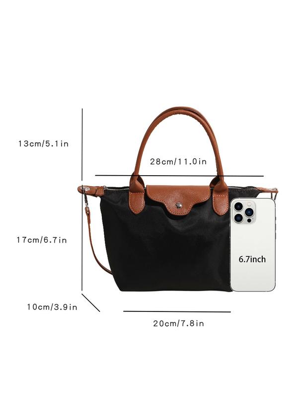 Women's Color Block Shoulder Bag, Fashionable Large Capacity Crossbody Bag for Daily Travel Work Commute, Casual Trendy Versatile High-quality Daily Commuting Bag